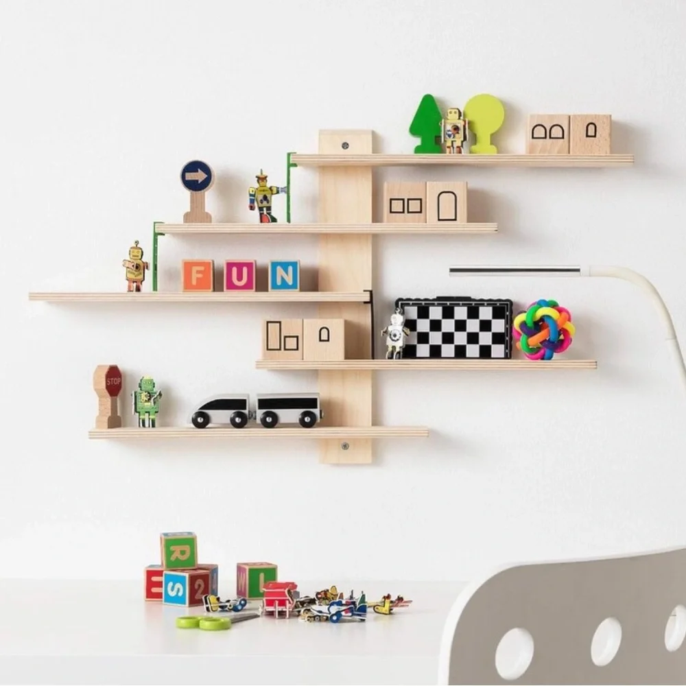 LUSTIGT • IKEA Wooden Wall Shelf •  37x37 cm (14 5/8x14 5/8